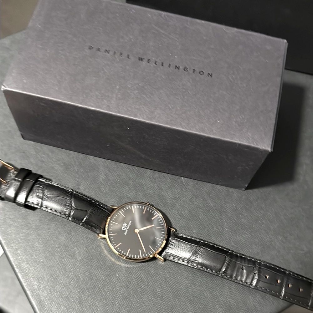 Daniel Wellington Black Leather Watch